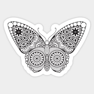 Butterfly Mandala Design Sticker